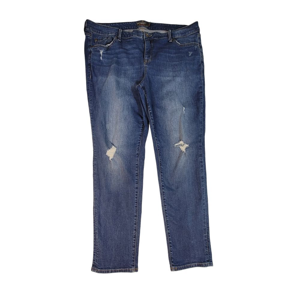 Torrid Womens Plus Jeans Size 16R Boyfriend Straight‎ Denim Vintage Stretch